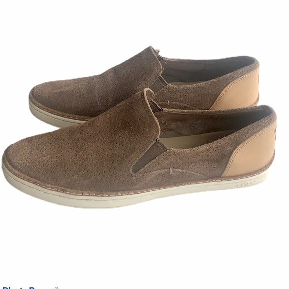 UGG ADLEY PERF WOMEN'S SUEDE LEATHER SNEAKER - Picture 1 of 10